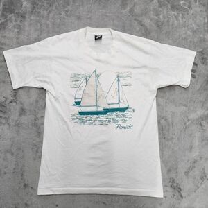 90's Screen Stars FLORIDA Foiled Again Boating Single Stitch T-Shirt Size Large